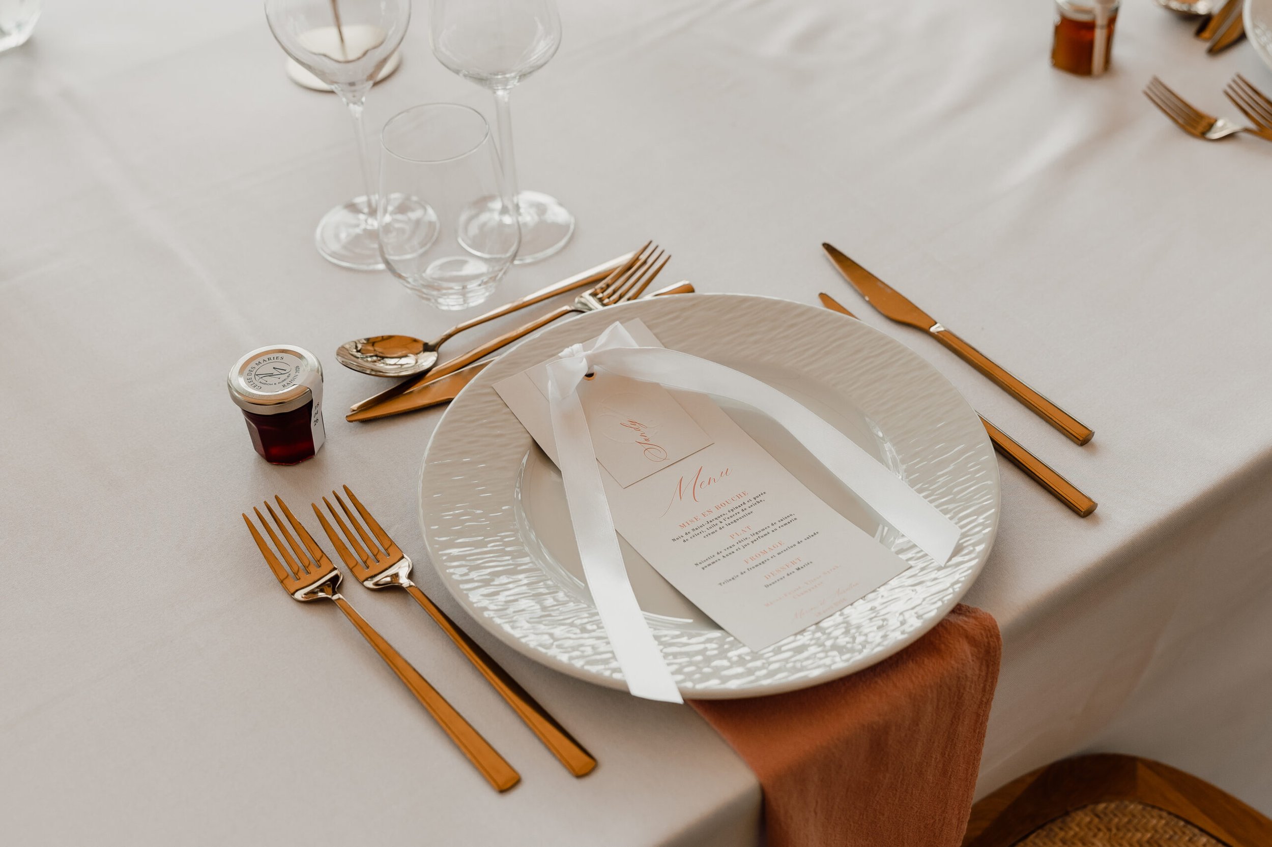 décoration table mariage menu réception